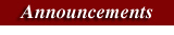 Special Announcements