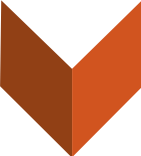 Large orange chevron graphic arrow