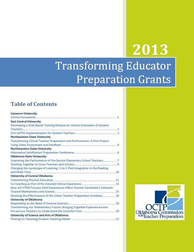 Transforming Educator Preparation Grant Reports im